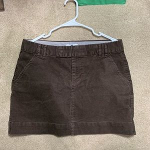 Brown Corduroy High-waist skirt